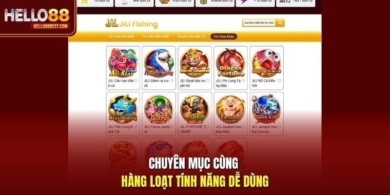 Chuyên mục cùng hàng loạt tính năng dễ dùng