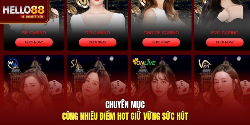 Chuyên mục cùng nhiều điểm hot giữ vững sức hút