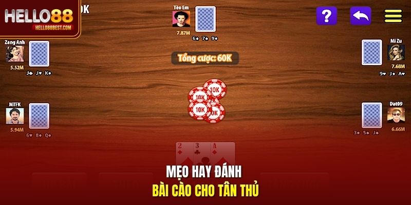 Mẹo hay đánh bài Cào cho tân thủ