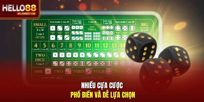 Nhiều cựa cược phổ biến và dễ lựa chọn